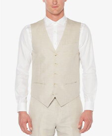 【送料無料】 ペリーエリス メンズ ベスト アウター Men's Linen Herringbone Vest Natural Linen