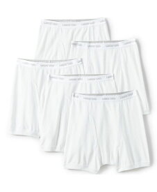 【送料無料】 ランズエンド メンズ ボクサーパンツ アンダーウェア Men's Knit Boxer 5 Pack White