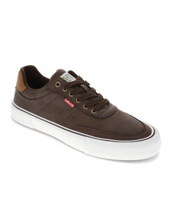 [oCX Y V[Y Xj[J[ [X U[ tFCNU[ Levi's Men's Munro UL Faux Leather Lace-Up Sneakers Brown Tan uE