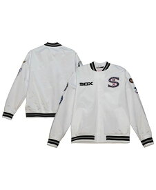【送料無料】 ミッチェル&ネス メンズ ジャケット・ブルゾン アウター Men's White Chicago White Sox City Collection Satin Full-Snap Varsity Jacket White