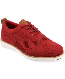 【送料無料】 バンス メンズ ドレスシューズ シューズ Men's Ezra Tru Comfort Foam Knit Wingtip Dress Shoes Red