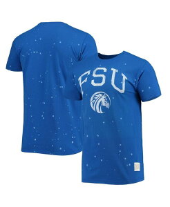 IWi g uh Y gbvX TVc Original Retro Brand Men's Royal Fayetteville State Broncos Bleach Splatter T-shirt Royal