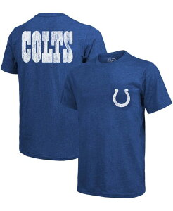}WFXeBbN Y gbvX TVc Majestic Indianapolis Colts Tri-Blend Pocket T-shirt - Heathered Royal Royal Blue u[