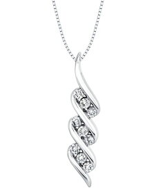 【送料無料】 シレーナ レディース ネックレス・チョーカー・ペンダントトップ アクセサリー Diamond Swirl Pendant Necklace (1/3 ct. t.w.) in 14k White Gold White Gold