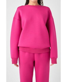 【送料無料】 グレー ラブ レディース ニット・セーター アウター Women's Loungewear Sweatshirt Fuchsia