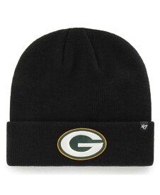 【送料無料】 47ブランド メンズ 帽子 アクセサリー Men's '47 Black Green Bay Packers Secondary Basic Cuffed Knit Hat Black