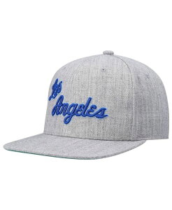 �~�b�`�F��&�l�X �����Y �A�N�Z�T���[ �X�q Mitchell & Ness Men's Heathered Gray Los Angeles Lakers Hardwood Classics Team 2.0 Snapback Hat Heathered Gray �O���[