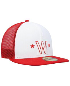 �j���[�G�� �����Y �A�N�Z�T���[ �X�q New Era Men's White Red Washington Nationals 2023 On-Field Batting Practice 59FIFTY Fitted Hat White Red �z���C�g