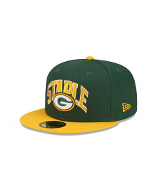 【送料無料】 ニューエラ メンズ 帽子 アクセサリー Men's X Staple Green Gold Green Bay Packers Pigeon 59Fifty Fitted Hat Green, Gold