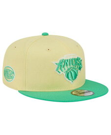 【送料無料】 ニューエラ メンズ 帽子 アクセサリー Men's Yellow Green New York Knicks 9FIFTY Hat Yellow, Green