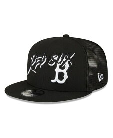 【送料無料】 ニューエラ メンズ 帽子 アクセサリー Men's Black Boston Red Sox Street Trucker 9FIFTY Snapback Hat Black