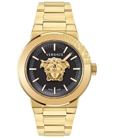 【送料無料】 ヴェルサーチ メンズ 腕時計 アクセサリー Men's Swiss Medusa Infinite Gold Ion Plated Stainless Steel Bracelet Watch 47mm Ip Yellow Gold