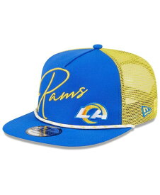 【送料無料】 ニューエラ メンズ 帽子 アクセサリー Men's Royal Los Angeles Rams Script Logo Golfer 9FIFTY Snapback Hat Royal