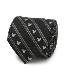 【送料無料】 ディズニー メンズ ネクタイ アクセサリー Men's Mickey Mouse Stripe Tie Black