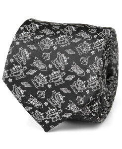 fBYj[ Y ANZT[ lN^C vg Disney Men's Toy Story Alien Print Tie Black ubN