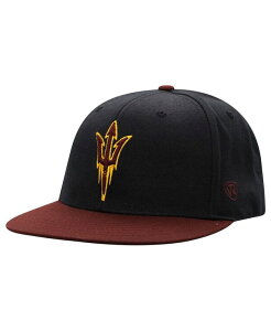 �g�b�v�I�u�U���[���h �����Y �A�N�Z�T���[ �X�q Top of the World Men's Black Maroon Arizona State Sun Devils Team Color Two-Tone Fitted Hat Black Maroon �u���b�N