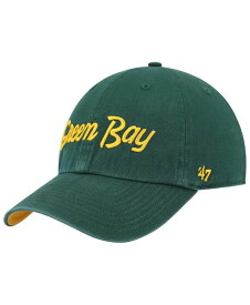 【送料無料】 47ブランド メンズ 帽子 アクセサリー Men's Green Green Bay Packers Crosstown Clean Up Adjustable Hat Green