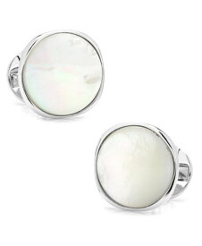 【送料無料】 カフリンクス メンズ カフスボタン アクセサリー Sterling Classic Formal Mother of Pearl Cufflinks White