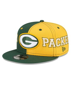 【送料無料】 ニューエラ メンズ 帽子 アクセサリー Men's Green Gold Green Bay Packers Team Split 9Fifty Snapback Hat Green, Gold