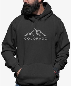 �G���G�[�|�b�v�A�[�g �����Y �A�E�^�[ �p�[�J�[�E�X�E�F�b�g �X�E�F�b�g �V���c LA Pop Art Men's Colorado Ski Towns Word Art Long Sleeve Hooded Sweatshirt Dark Gray �O���[