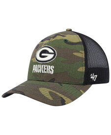 【送料無料】 47ブランド メンズ 帽子 アクセサリー Men's Camo Black Green Bay Packers Trucker Adjustable Hat Camo, Black