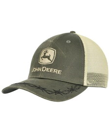 【送料無料】 トップオブザワールド メンズ 帽子 アクセサリー Men's Olive John Deere Classic Oil Skin Trucker Adjustable Hat Olive