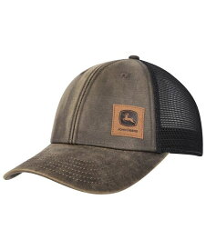 【送料無料】 トップオブザワールド メンズ 帽子 アクセサリー Men's Brown John Deere Classic Oil Skin Corner Logo Trucker Adjustable Hat Brown