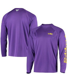 【送料無料】 コロンビア メンズ Tシャツ トップス Men's Purple LSU Tigers Terminal Tackle Omni-Shade Long Sleeve T-shirt Purple