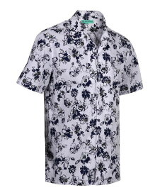 【送料無料】 ミオマリオ メンズ シャツ トップス Men's Hawaiian Print Cotton Dress Shirts Olive