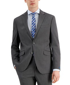 PlXR[ Y AE^[ WPbgEu] WPbg Kenneth Cole Reaction Men's Techni-Cole Suit Separate Slim-Fit Suit Jacket Light Grey O[