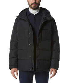 【送料無料】 マークニューヨーク メンズ ジャケット・ブルゾン アウター Men's Halifax Fabric Blocked Quilted Hooded Trucker Jacket Ink