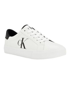 JoNC Y V[Y Xb|E[t@[ Xj[J[ [X Calvin Klein Men's Rex Lace-Up Slip-On Sneakers White Navy zCg
