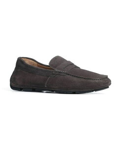 �A���\�j�[ ���B�A �����Y �V���[�Y �X���b�|���E���[�t�@�[ ���U�[ ���[�t�@�[ Anthony Veer Men's Cruise Driver Slip-On Leather Loafers Ash Gray Suede �O���[