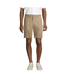 【送料無料】 ランズエンド メンズ ハーフパンツ・ショーツ ボトムス Men's Traditional Fit 9 Inch No Iron Chino Shorts Khaki