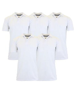 �M�����N�V�[�o�C�n���r�b�N �����Y �g�b�v�X �|���V���c Galaxy By Harvic Men's Dry Fit Moisture-Wicking Polo Shirt Pack of 5 White �z���C�g