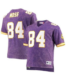 【送料無料】 ミッチェル&ネス メンズ シャツ トップス Men's Randy Moss Purple Minnesota Vikings Retired Player Name and Number Acid Wash Top Purple