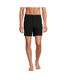 【送料無料】 ランズエンド メンズ ハーフパンツ・ショーツ 水着 Men's Unlined Hybrid Swim Shorts Black