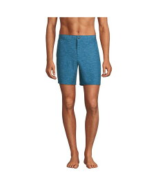 【送料無料】 ランズエンド メンズ ハーフパンツ・ショーツ 水着 Men's Unlined Hybrid Swim Shorts Muted blue heather