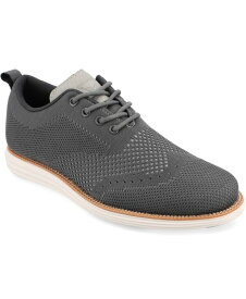 【送料無料】 バンス メンズ ドレスシューズ シューズ Men's Ezra Wide Width Tru Comfort Foam Knit Wingtip Dress Shoes Gray