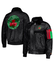 【送料無料】 スターター メンズ ジャケット・ブルゾン アウター Men's x Ty Mopkins Black Boston Celtics Black History Month Satin Full-Zip Jacket Black