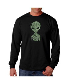 【送料無料】 エルエーポップアート メンズ Tシャツ トップス Men's Word Art Long Sleeve T-Shirt- Area 51 Black