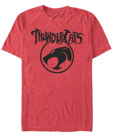 【送料無料】 フィフスサン メンズ Tシャツ トップス Men's Thundercats Cat Icon Short Sleeve T-shirt Red Heather