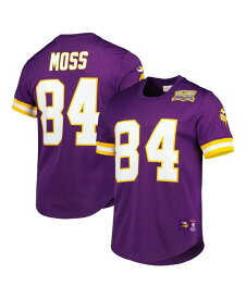 【送料無料】 ミッチェル&ネス メンズ シャツ トップス Men's Randy Moss Purple Minnesota Vikings Retired Player Name and Number Mesh Top Purple