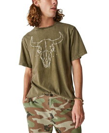 【送料無料】 ラッキーブランド メンズ Tシャツ トップス Men's Steer Skull Short Sleeves T-shirt Beech