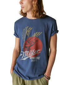 【送料無料】 ラッキーブランド メンズ Tシャツ トップス Men's Miller Eagle Short Sleeves T-shirt Dress Blues
