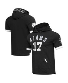 【送料無料】 プロスタンダード メンズ Tシャツ トップス Men's Davante Adams Black Las Vegas Raiders Player Name and Number Hoodie T-shirt Black