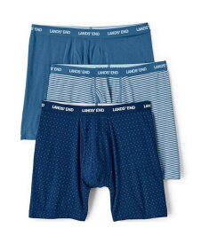【送料無料】 ランズエンド メンズ ボクサーパンツ アンダーウェア Men's Tall Comfort Knit Boxer 3 Pack Blue/navy 3 pack