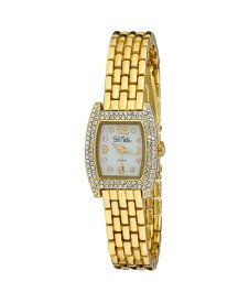 【送料無料】 ボブマッキン レディース 腕時計 アクセサリー Women's Gold-Tone Alloy Bracelet Panther Link Square Stone Bezel Watch 23mm Gold-Tone