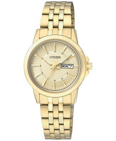 【送料無料】 シチズン レディース 腕時計 アクセサリー Women's Gold-Tone Stainless Steel Bracelet Watch 27mm EQ0603-59P No Color