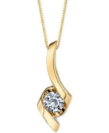 【送料無料】 シレーナ レディース ネックレス・チョーカー・ペンダントトップ アクセサリー Diamond Twist Pendant Necklace (1/4 ct. t.w.) in 14k Gold White or Rose Gold Yellow Gold